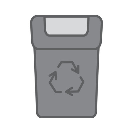 Isolated colored paper bin office supply icon Vectorのイラスト素材