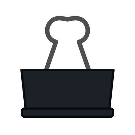 Isolated colored paper clip office supply icon Vectorのイラスト素材
