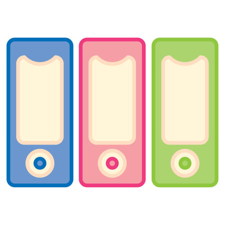 Isolated colored folders office supply icon Vectorのイラスト素材