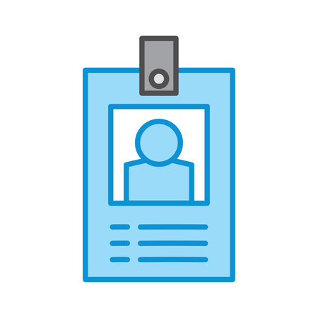 Isolated colored id card office supply icon Vectorのイラスト素材