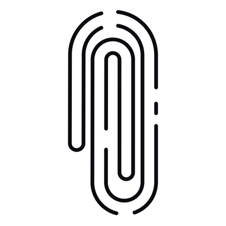Isolated outline of clip Office supply icon Vectorのイラスト素材