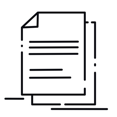 Isolated outline of paper Office supply icon Vectorのイラスト素材