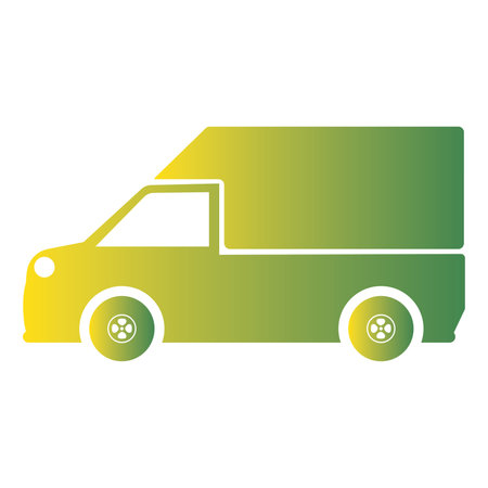 Isolated colored truck icon Flat design Vectorのイラスト素材