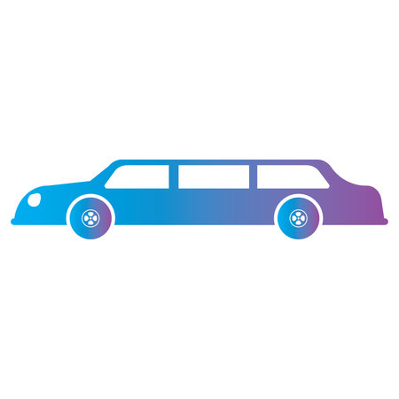 Isolated colored limousine icon Flat design Vectorのイラスト素材