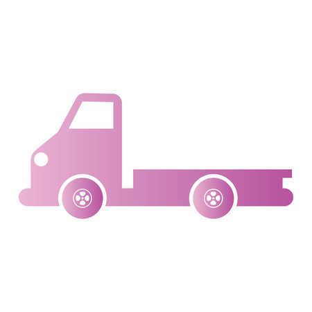Isolated colored pick up truck icon Flat design Vectorのイラスト素材