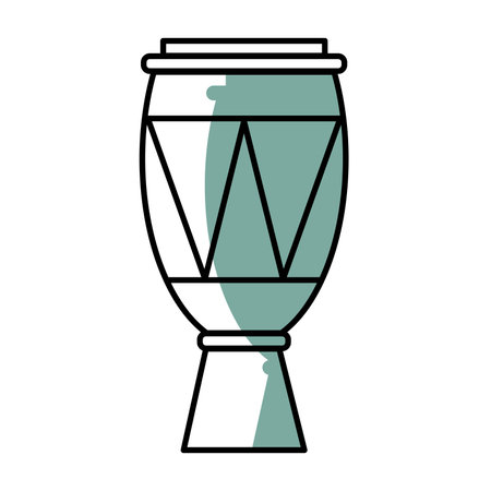 Isolated colored children sketch of drum icon Vectorのイラスト素材