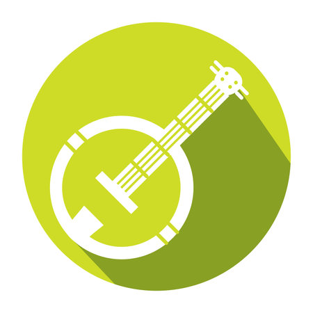 Isolated banjo icon Flat design Musical instrument Vectorのイラスト素材