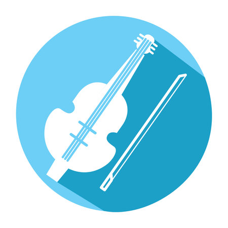 Isolated cello icon Flat design Musical instrument Vectorのイラスト素材