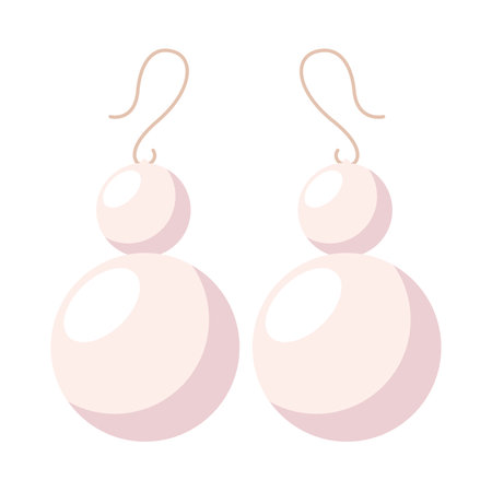 Isolated colored earring icon with gemstones Vectorのイラスト素材