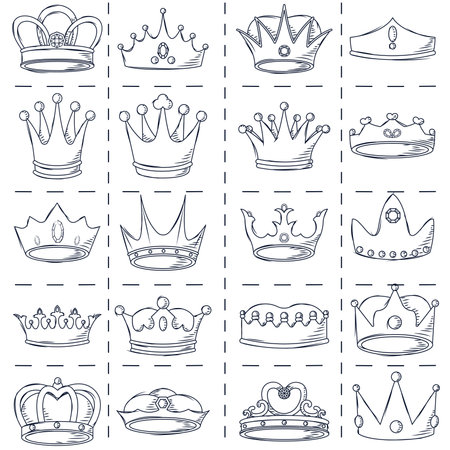 Seamless pattern background with golden crowns Vectorのイラスト素材