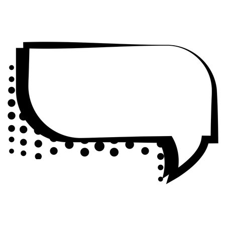 Isolated empty comic speech bubble Vectorのイラスト素材