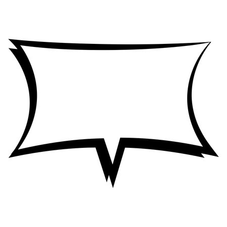 Isolated empty comic speech bubble Vectorのイラスト素材