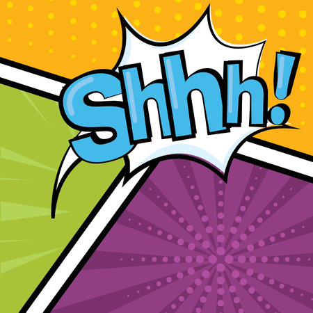 Colored comic page with halftone effect and comic bubbles Vectorのイラスト素材