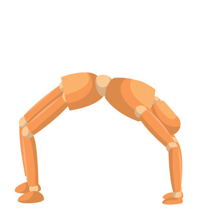 Isolated colored wooden mannequin model icon Vectorのイラスト素材