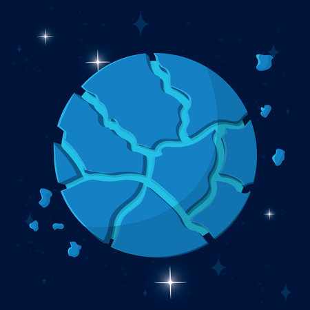 Isolated abstract colored scifi planet icon Vectorのイラスト素材