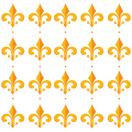 Seamless pattern background with lys flower symbols Vectorのイラスト素材