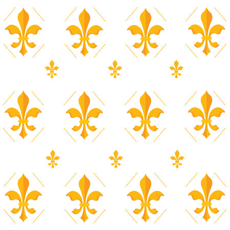 Seamless pattern background with lys flower symbols Vectorのイラスト素材