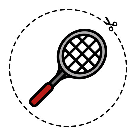 Isolated colored tennis racket sport icon Vectorのイラスト素材