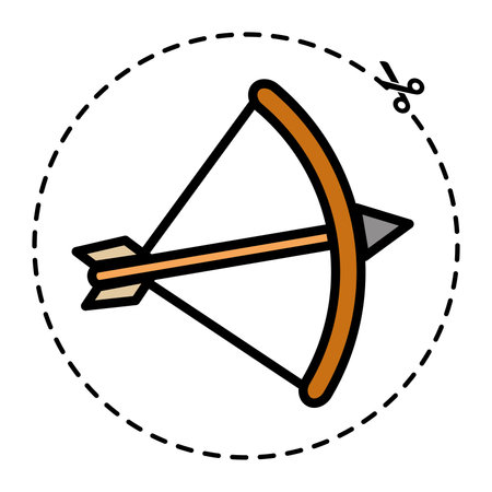 Isolated colored bow and arrow sport icon Vectorのイラスト素材