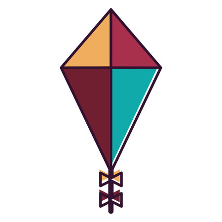 Isolated colored kite toy icon Vectorのイラスト素材