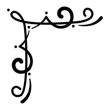Isolated black border arabesque frame Vectorのイラスト素材
