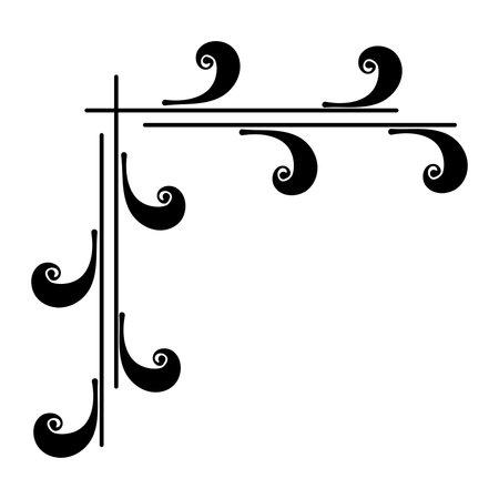 Isolated black border arabesque frame Vectorのイラスト素材