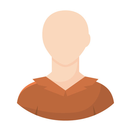 Isolated colored faceless avatar character Vectorのイラスト素材
