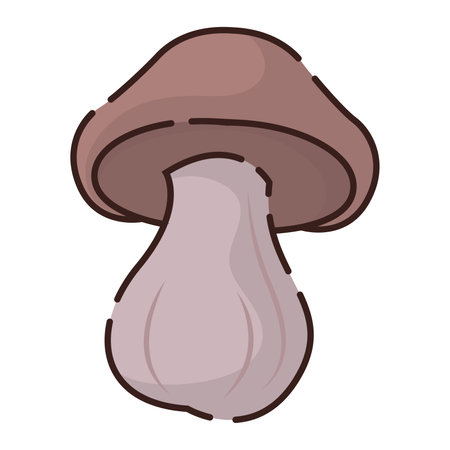 Isolated colored mushroom icon Flat design Vectorのイラスト素材