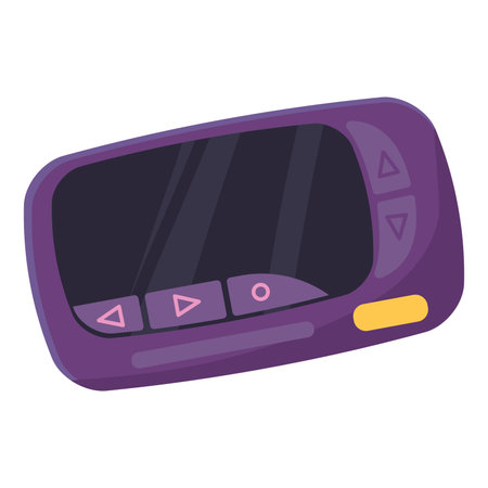 Isolated colored vintage beeper icon Vectorのイラスト素材