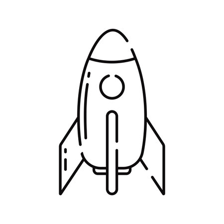 Isolated flat rocket toy sketch icon Vectorのイラスト素材