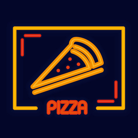 Colored fast food restaurant neon poster Vectorのイラスト素材