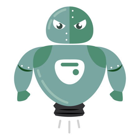 Isolated colored cute robot toy icon Vectorのイラスト素材
