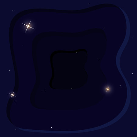 Layered colored view of outer space Vectorのイラスト素材