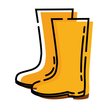 Isolated colored mud boots sketch icon Vectorのイラスト素材