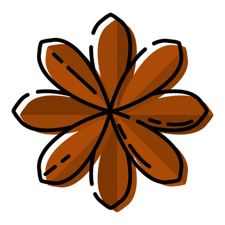 Isolated colored autumn leaf sketch icon Vectorのイラスト素材