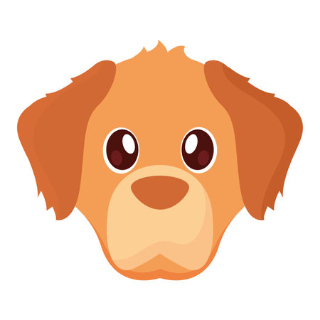 Isolated cute dog character avatar Vectorのイラスト素材