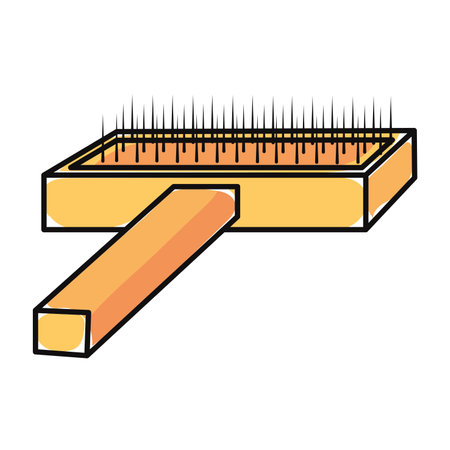 Isolated colored pet hair brush icon Vectorのイラスト素材