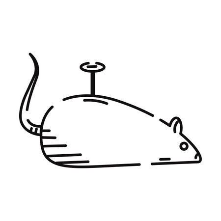 Isolated sketch of a rat toy icon Vectorのイラスト素材