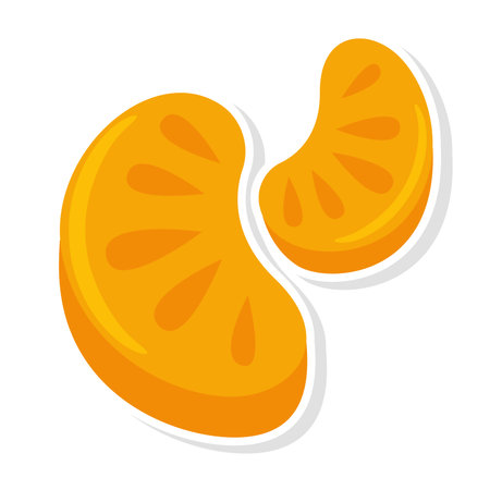 Isolated sticker of a pair of bean candies icon Vectorのイラスト素材