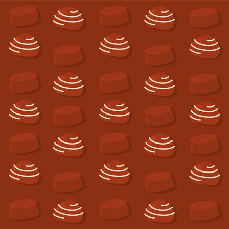 Colored seamless pattern background with chocolate candies Vectorのイラスト素材