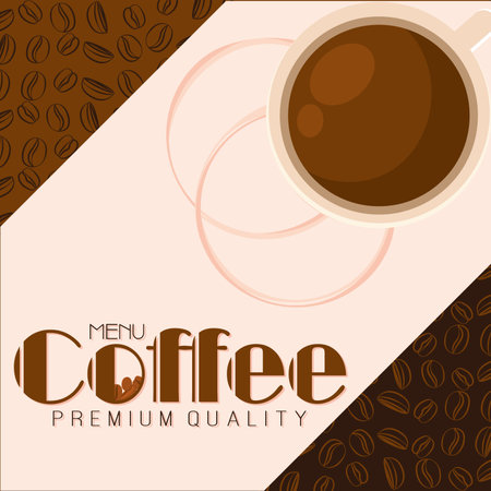 Colored Coffee premium quality poster shop Vectorのイラスト素材