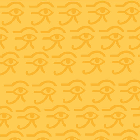 Seamless pattern background with an eye egyptian hieroglyph Vectorのイラスト素材