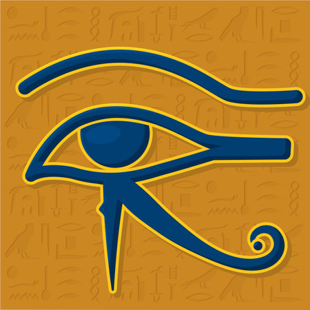 Isolated blue eye egyptian symbol Egypt travel Vectorのイラスト素材