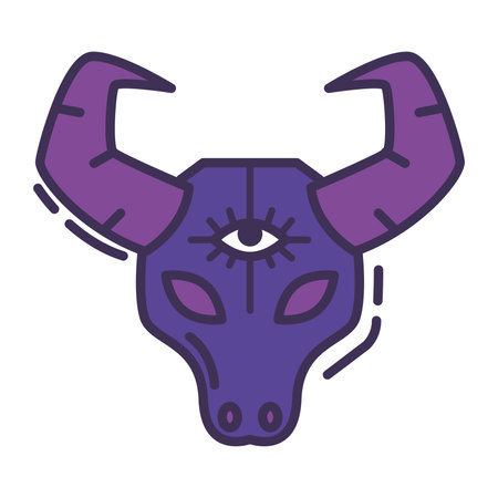 Isolated colored magic bull icon Vectorのイラスト素材
