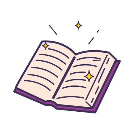 Isolated colored opened magic book icon Vectorのイラスト素材