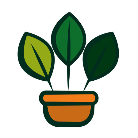 Isolated colored indoor plant icon Vectorのイラスト素材