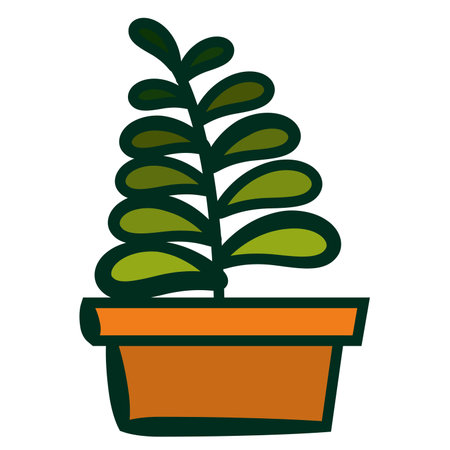 Isolated colored indoor plant icon Vectorのイラスト素材