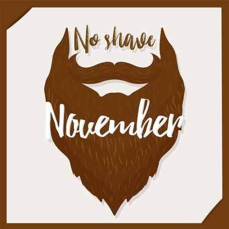 Colored no shave november poster Vectorのイラスト素材