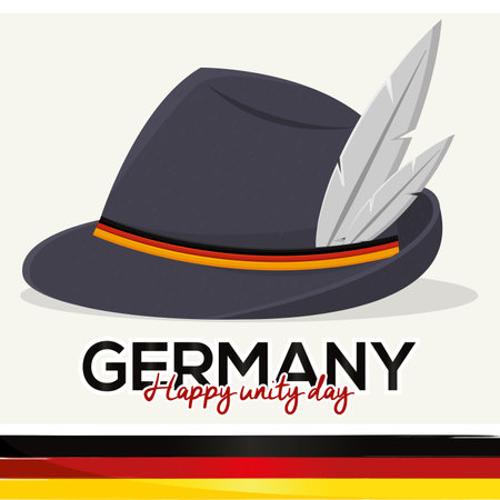 Isolated traditional german oktoberfest hat Germany poster Vectorのイラスト素材