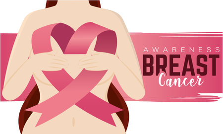 Colored breast cancer awareness campaign Vectorのイラスト素材